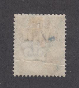 Great Britain SG O68c used 1890 1sh GOV'T PARCELS ovpt on QV, Dot Left of T