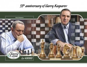 Sierra Leone - 2018 Garry Kasparov - Stamp Souvenir Sheet - SRL18012b