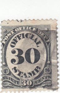 Scott # O55- 30c Black - Official Stamps - Used - SCV $25.00