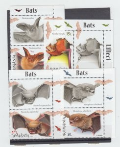 ROMANIA 2016 STAMPS Bats MNH LABELS POST LILIECI