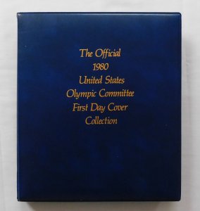 FDC 1980 US United States Olympic Committee First Day Cover Collection in Album