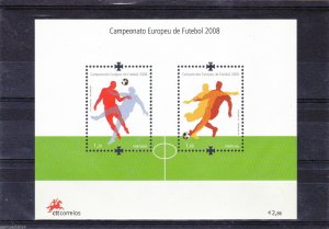 PORTUGAL SOUVENIR SHEET CAMPEONATO EUROPEU DE FUTEBOL (2008)   MNH(**)