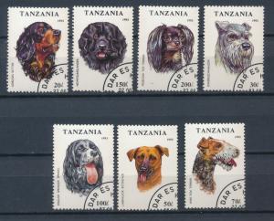 Tanzania 1993   Scott 1144 - 1150, set of 7, CTO - Dogs