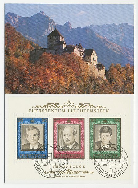 Maximum card Liechtenstein 1988 Royal House Liechtenstein