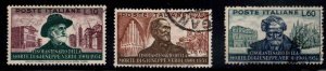 Italy Scott 594-596 Used 1951 Giuseppe Verdi set