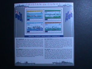 TRISTAN DA CUNHA-1978 SC# 250a ROYAL FLEET AUXITIARY VESSE;S- MNH MINI SHEET