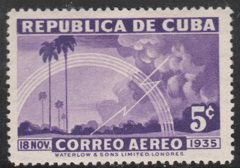 1936  Caribbean Stamps Sc C22   Rainbow Palms and Lightning Maximo Gomez  NEW