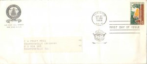 United States Scott 1122 Label address with creases and opened at top