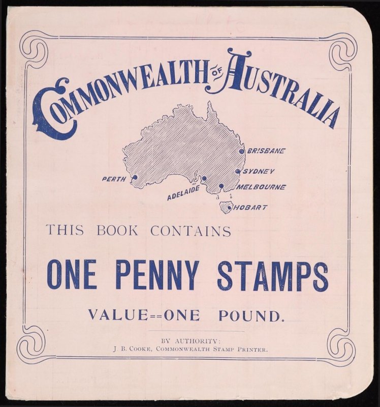 AUSTRALIA 1909 Commonwealth of Australia £1 booklet. ACSC B4(V)A cat $25,000. 