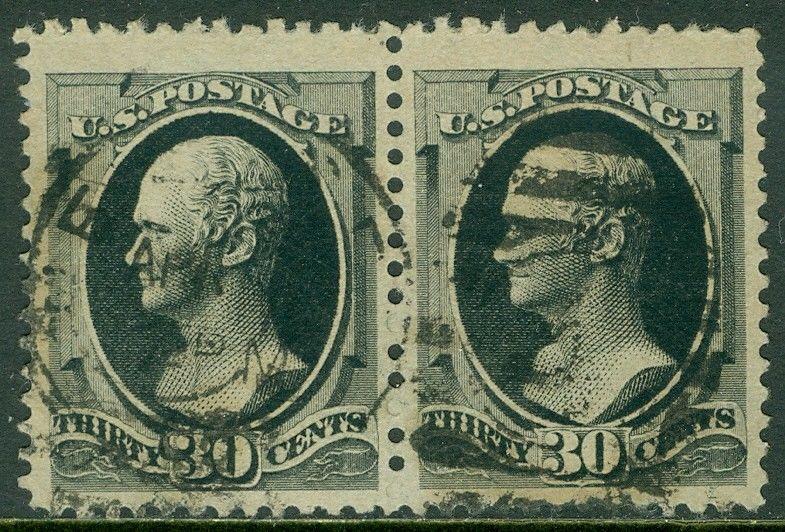 EDW1949SELL : USA 1881 Scott #190 Extra Fine, Used pair. PSAG Cert. Catalog $210