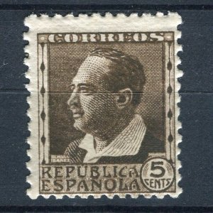 SPAIN; 1930s early portrait issue fine Mint hinged 5c. value