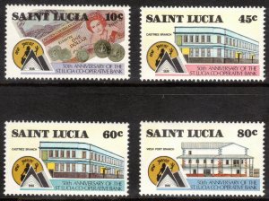 ST. LUCIA 1988 Cooperative Bank Anniversary; Scott 910-13; MNH