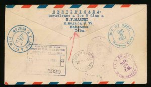 CUBA (US) 1931 FIRST FLIGHT COVER TO JAMAICA