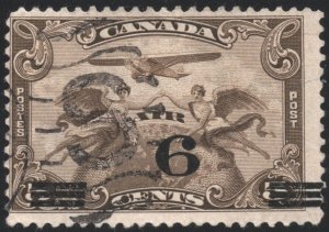 Canada SC#C3 6¢ Allegory of Flight: Surcharged (1932) Used