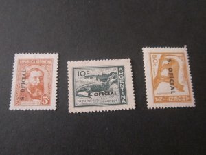 Argentina 1964 Sc O112,113,115 MH