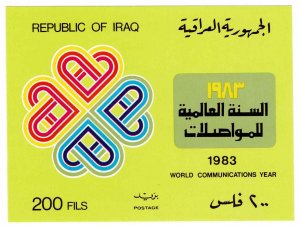 Iraq 1983 Sc 1117 World Communications Year MNH S/S Minisheet Imperf