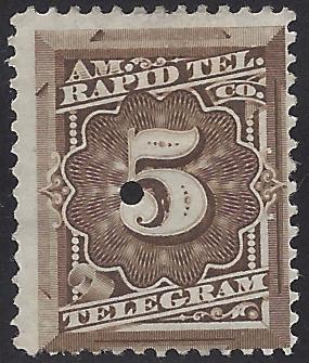 1T3 5c American Rapid Telegraph Company 1881 Used