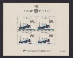 Portugal Madeira    #122a  MNH  1988 Europa  sheet  mail boat