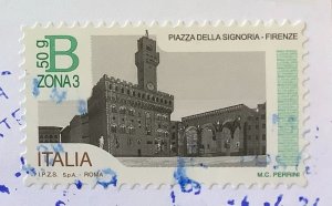 Italy 2016 Scott 3397 used on paper - Squares, Piazza della Signoria, Firenze