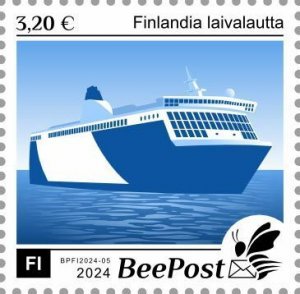 BEEPOST FINLAND - 2024 - Finlandia Ferry - Perf Single Stamp-M N H-Private Issue