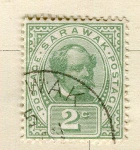 SARAWAK; 1899 classic C. Brooke issue fine used 2c. value