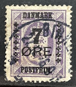 1926 Denmark Scott # 190 (SG 243, Mi 164) used, 7o on 15o Official stamp