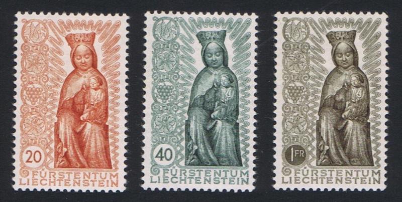 Liechtenstein Termination of Marian Year 3v SG#327-329 SC#284-286 CV£60+