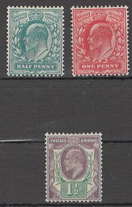 COLLECTION LOT OF # 1665 GREAT BRITAIN # 127-9 MH/UNUSED NO GUM(129) 1902 CV+$49