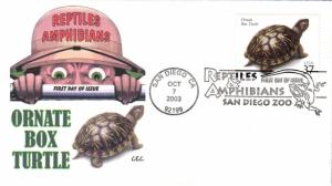 #3818 Ornate Box Turtle CEC FDC