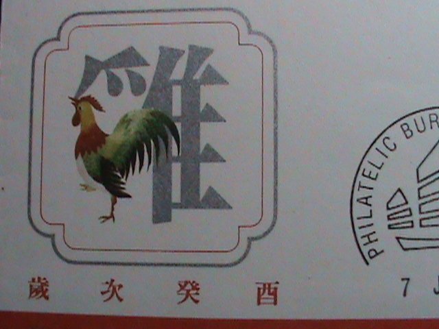 ​CHINA-HONG KONG COVER-1993-SC# 665-8 YEAR OF THE LOVELY ROOSTER- MNH S/S FDC