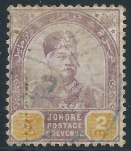 Malaya - Johore, Sc #19, 2c Used