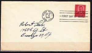 Canal Zone, Scott cat. 138. T. Roosevelt value. First day cover. ^