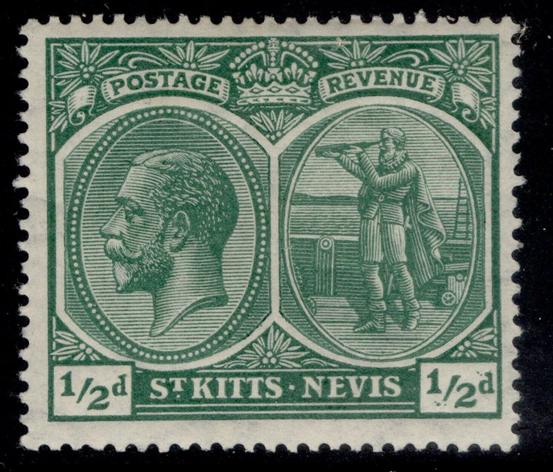 ST KITTS-NEVIS GV SG24, ½d blue-green, M MINT.