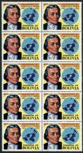 Bolivia 653 block/10,MNH.Michel 965. St Baptiste de la Salle,educator.1980.