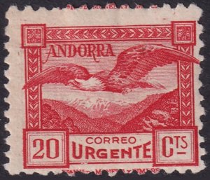 Andorra Spanish 1937 Sc E4 express MH*