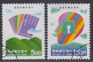 Taiwan ROC 1994 D336 Protection of Intellectual Rights Stamps Set of 2 Fine Used