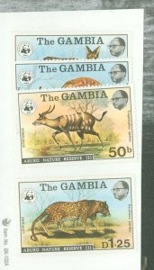 Gambia #341-344  Single (Complete Set) (Animals) (Wildlife) (Wwf)