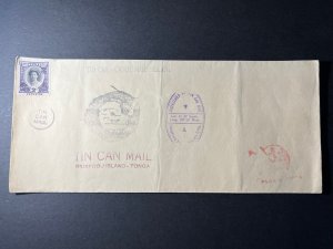 1930s Year Tonga Cover Niuafoou Island Unknown Address Tin Can Canoe Mail