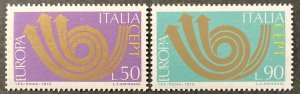 Italy 1973 #1108-9, Europa, MNH.