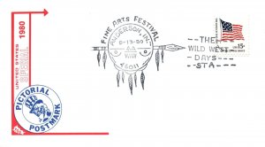 US SPECIAL PICTORIAL POSTMARK COVER THE WILD WEST DAYS FINE ARTS FESTIVAL (7)