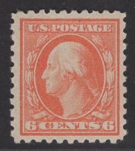 US Stamp #468 6c Red Orange Washington  SCV $85.00