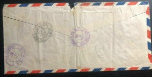 1951 India United Nations Military Headquarters Airmail Cover to Brooklyn USA