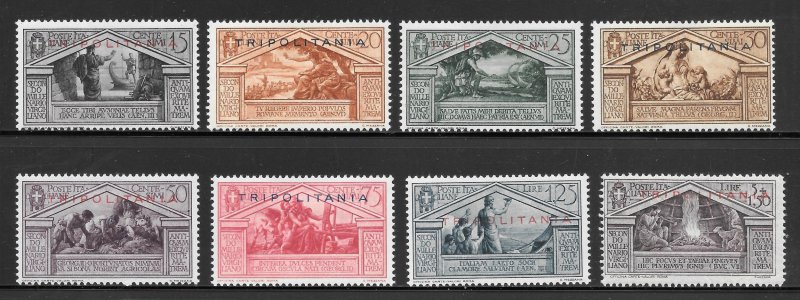 Tripolitania Scott 43-50 Unused HOG - 1930 Virgil Set Overprinted - SCV $10.05