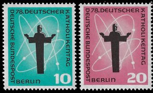 Germany-Berlin 1958 Sc 9N162-63 MNH vf Convention of German Catholics