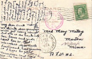 United States U.S. R.P.O.'s Chi. Oregon &. Mpls. 1911 730-G-2 Forwarding Mark...