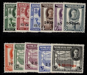 SOMALILAND PROTECTORATE GVI SG125-135, 1951 complete set, M MINT. Cat £55.