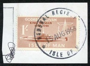 Isle of Man 1/- Brown QEII Pictorial Revenues CDS On Piece