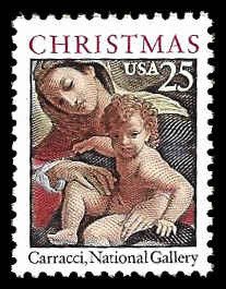 PCBstamps   US #2427 25c Christmas Madonna, MNH, (4)