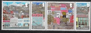 ST.HELENA SG1231/4 2015 PAINTINGS OF JAMES STREET SET MNH