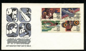 US C108b 40c Air Mail 1984 Olympics C105-C108 Blk  UA Artmaster cachet FDC